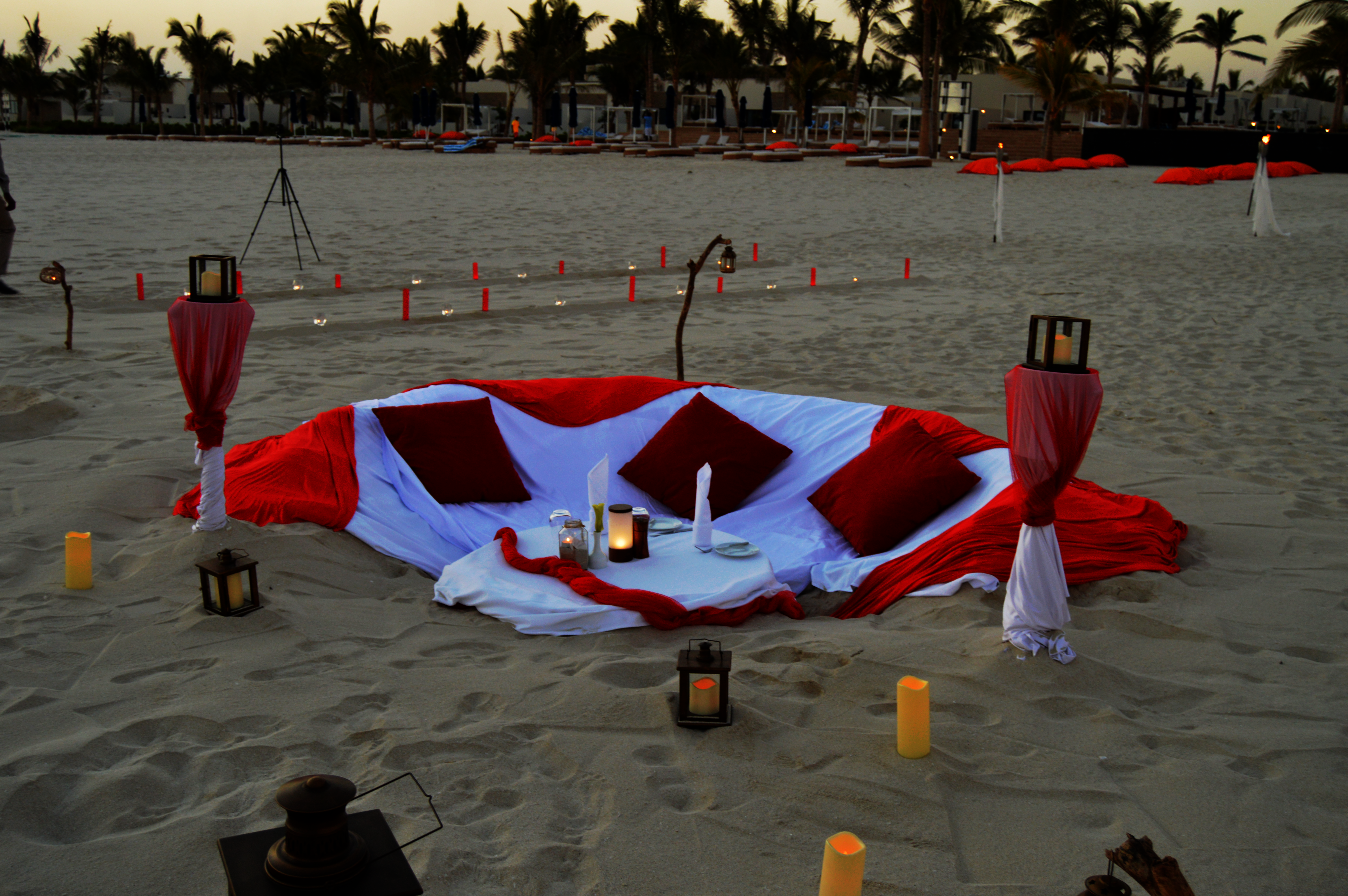 Romantic Private Dining on White Sand Beach at Al Baleed Resort Salalah by Anantara