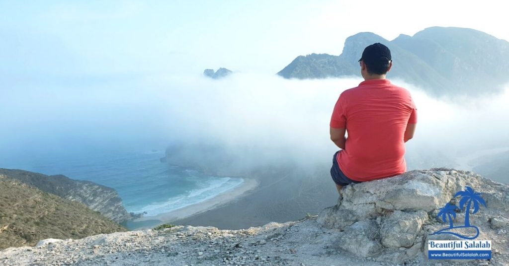 clouds over Masood Hidden Beach in Salalah Oman