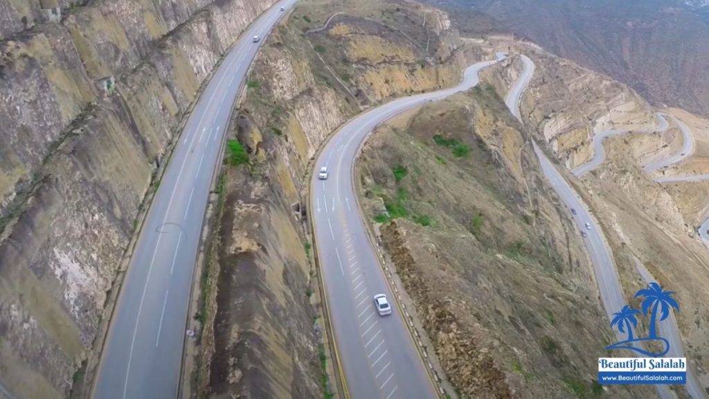 Hairpin road in West side of Salalah, Oman