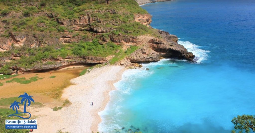 Turquoise Water of Shaat Hidden Beach in Salalah