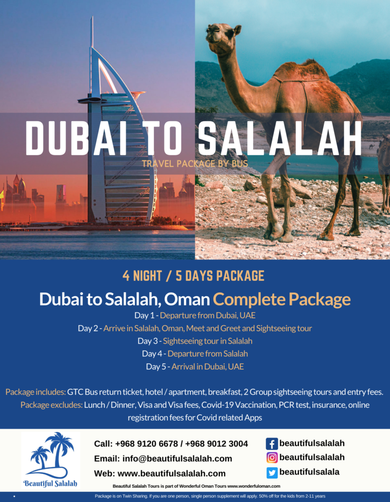 Dubai to Salalah by Bus Travel Package