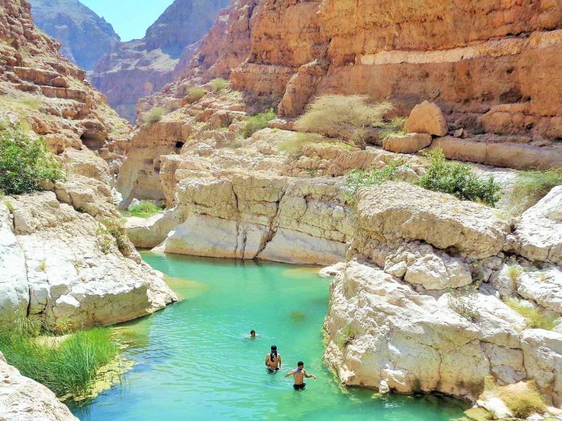 Oman Coastal Highway Tour from Muscat – Wadi Shab & Bimmah Sinkhole (Group Tour)