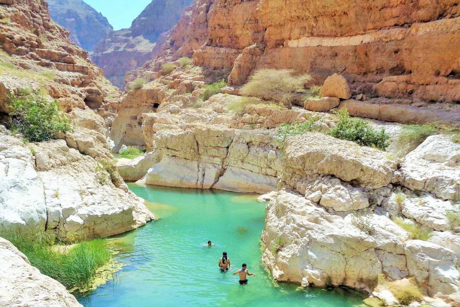 Oman Coastal Highway Tour from Muscat – Wadi Shab & Bimmah Sinkhole (Group Tour)