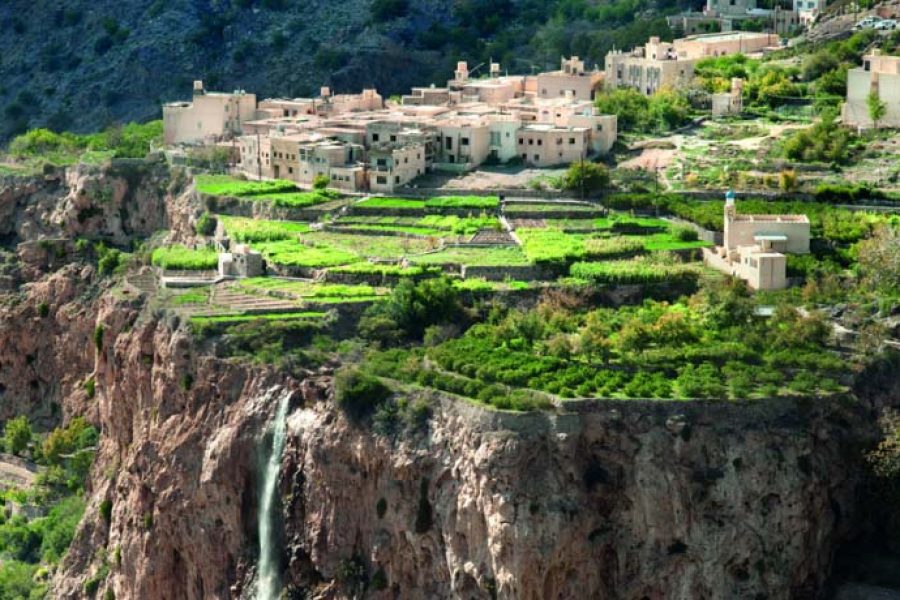 رحلة الجبل الأخضر من مسقط – قرى جبلية وزراعة مدرجة وطبيعة خلابة
